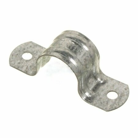 AMERICAN IMAGINATIONS 0.75 in. 2 Hole Conduit Strap Clamp Curved Galvanized Steel AI-36626
